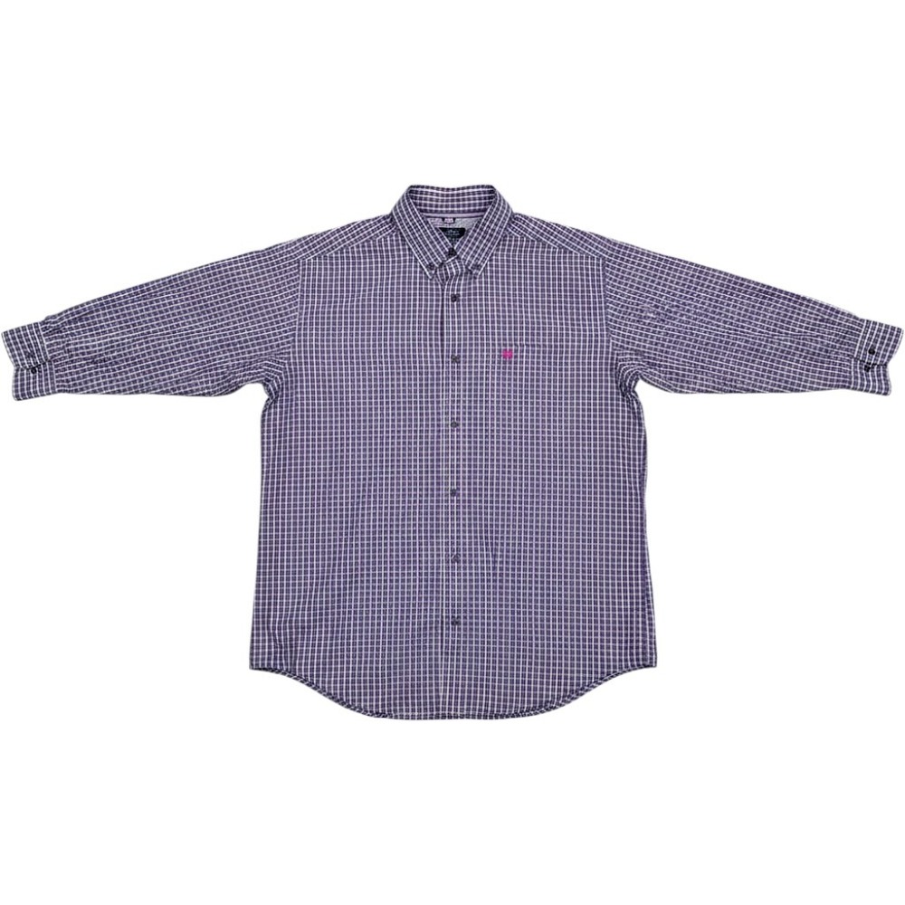 Ariat Pro Series Shirt Mens XL Purple Pink Check Button Down Western Performance